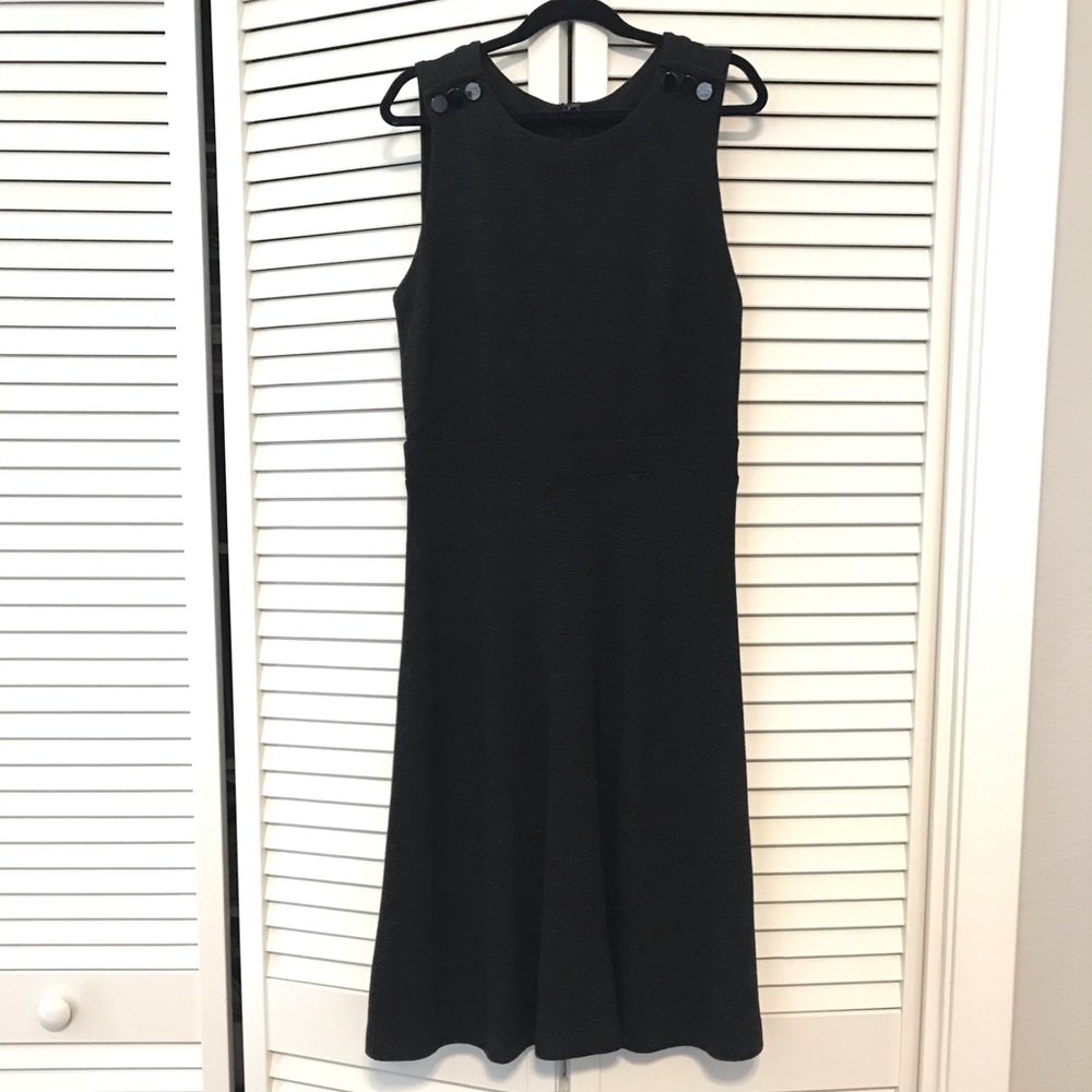 Ann Taylor Loft Petite Slate Gray Dress, 0P, EUC